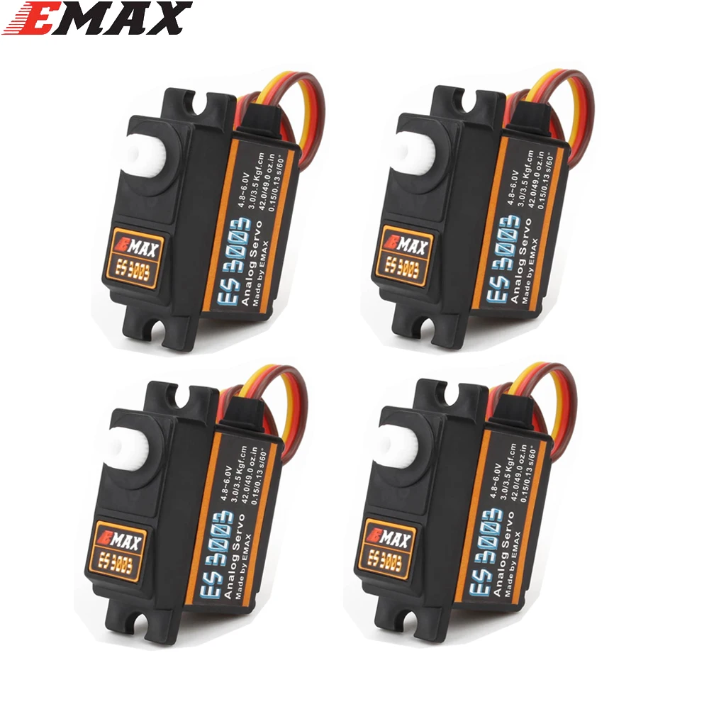 EMAX ES3003 17 г 3 5 кг 0.13sec 23T пластиковая Шестерня Аналоговый сервопривод для RC самолета