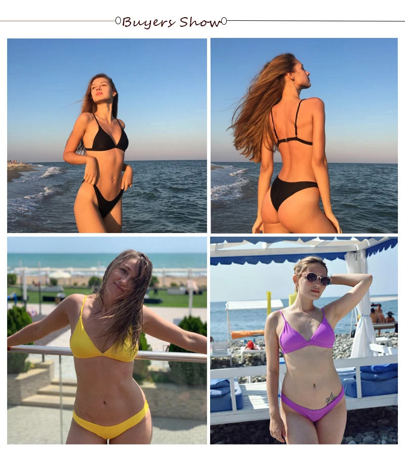 Одноцветный комплект бикини, женский купальник, женский купальник, бикини, сексуальный купальник, бикини, открытая спина, пляжная одежда, Maillot De Bain Femme