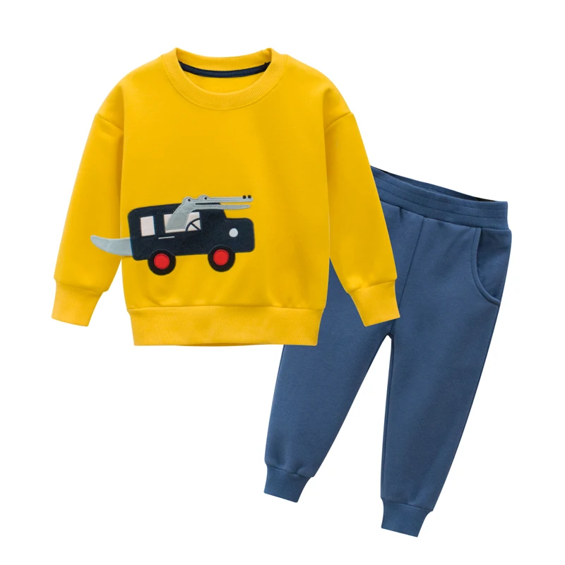 2 шт./комплект детский хлопковый костюм с длинными рукавами и надписью | Детская