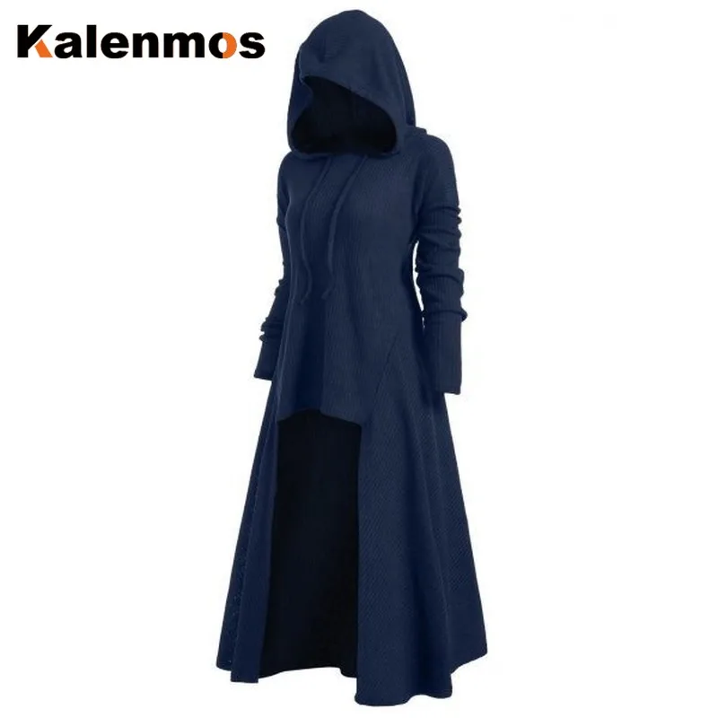 Плюс размер S-5XL платье с капюшоном повседневные свободные Стрейчевые платья