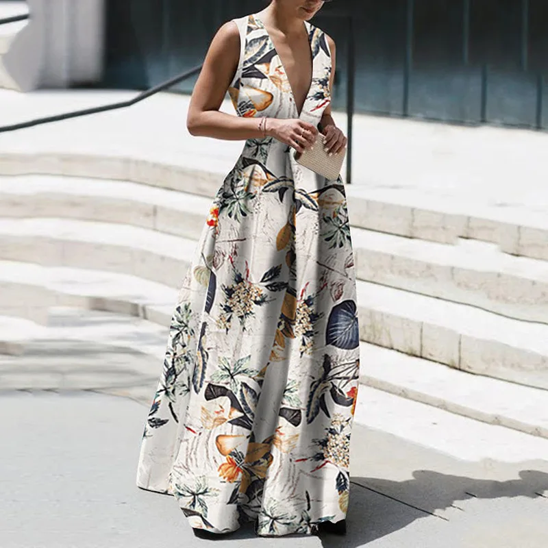 

Dress 2021 sleeveless print summer dress