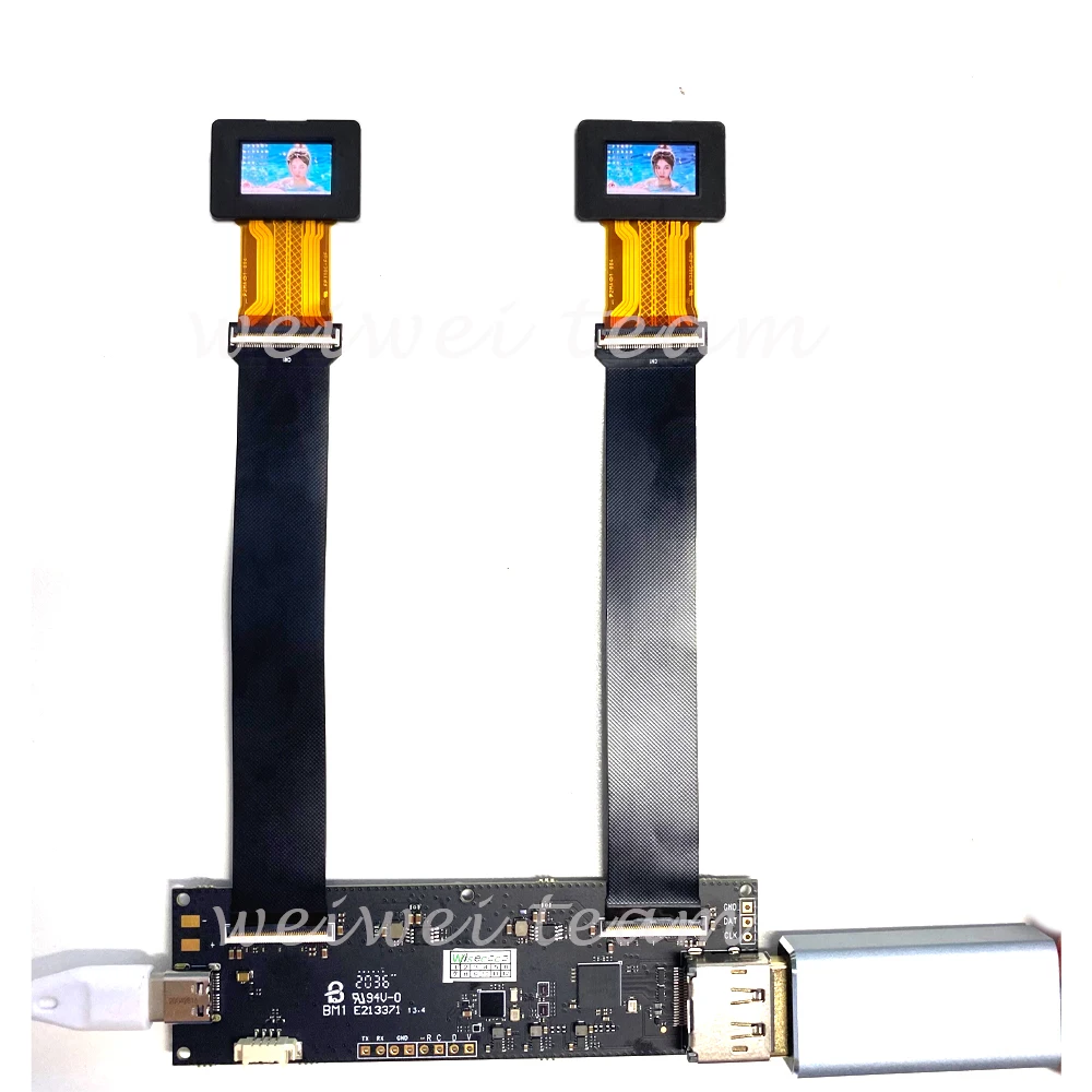

Micro Display 0.71 Inch 1920x1080 OLED Dual Eyes Board AR/VR Headset Screen Near Sight Application High PPI High Resolution