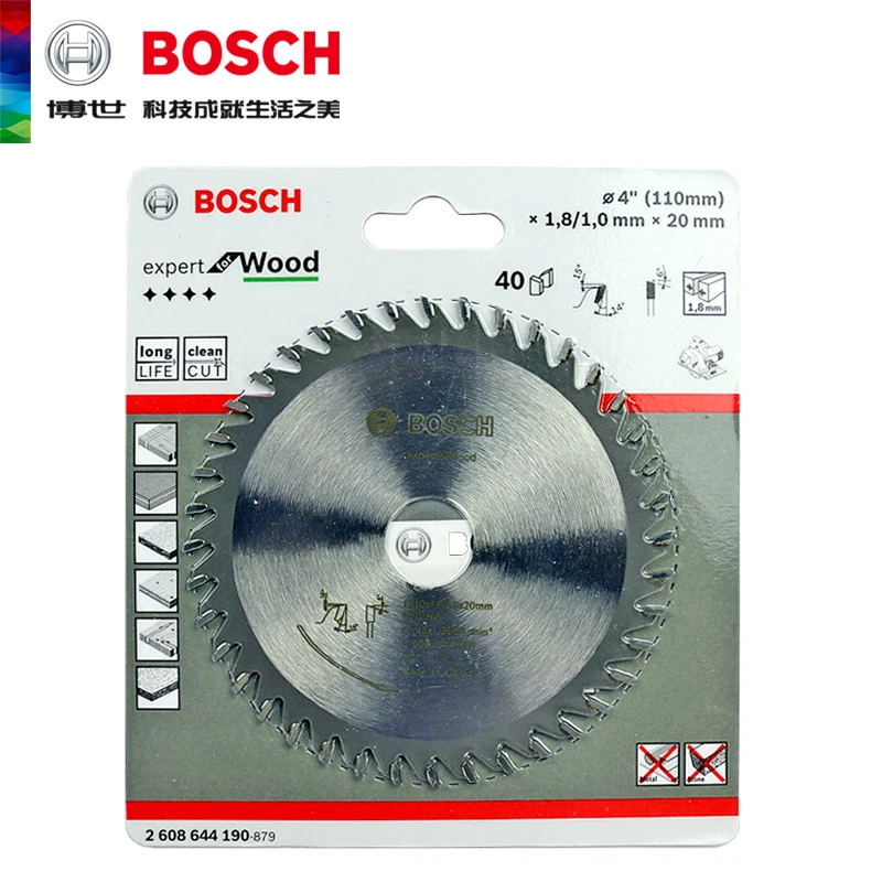 

BOSCH Universal Woodworking Alloy Saw Blade Circular Saw Blade 4 inch 40 Teeth