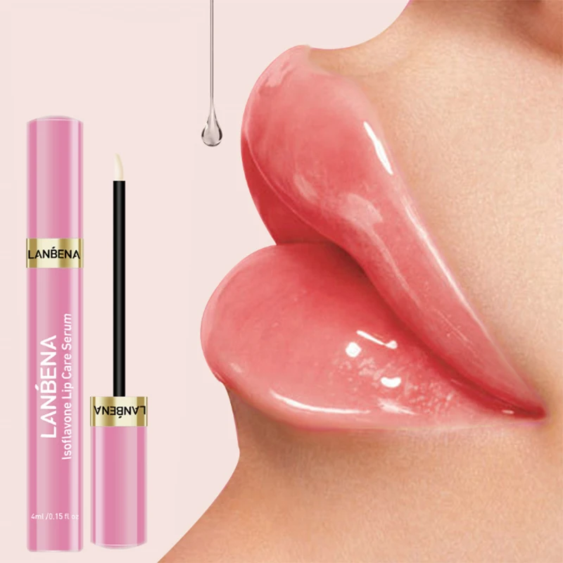 Сыворотка для ухода за губами увлажняющая маска губ Lsoflavone увеличивает