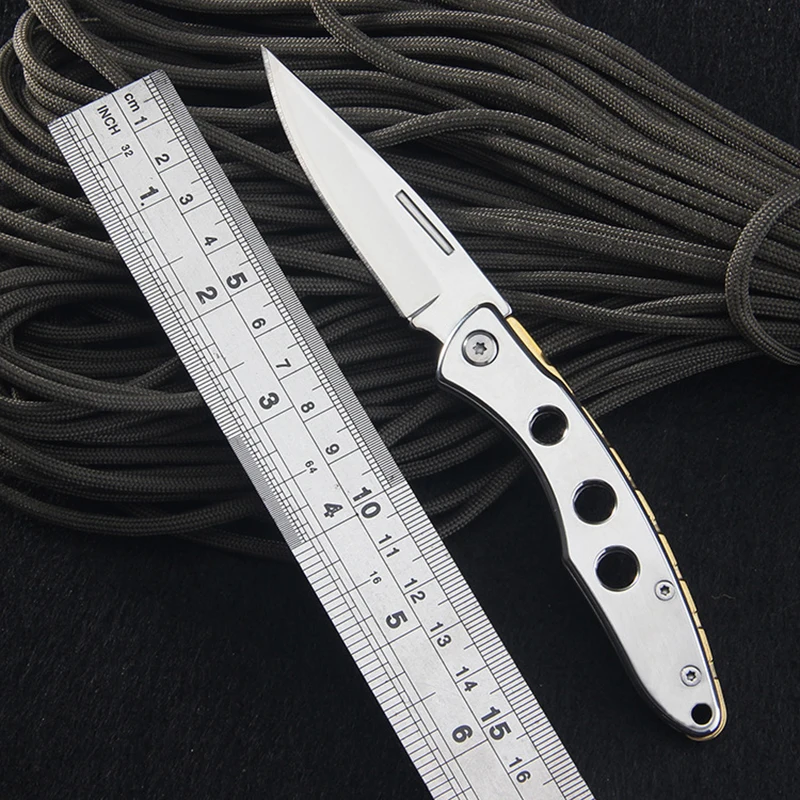

Outdoor Folding Knife Stainless Steel, Portable Pocket Knife Camping Survival Knife