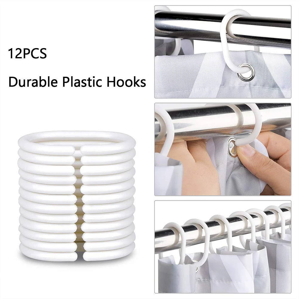 Серый цвет искусственная Полиэстеровая душевая занавеска 180*180 см с 12 крючками