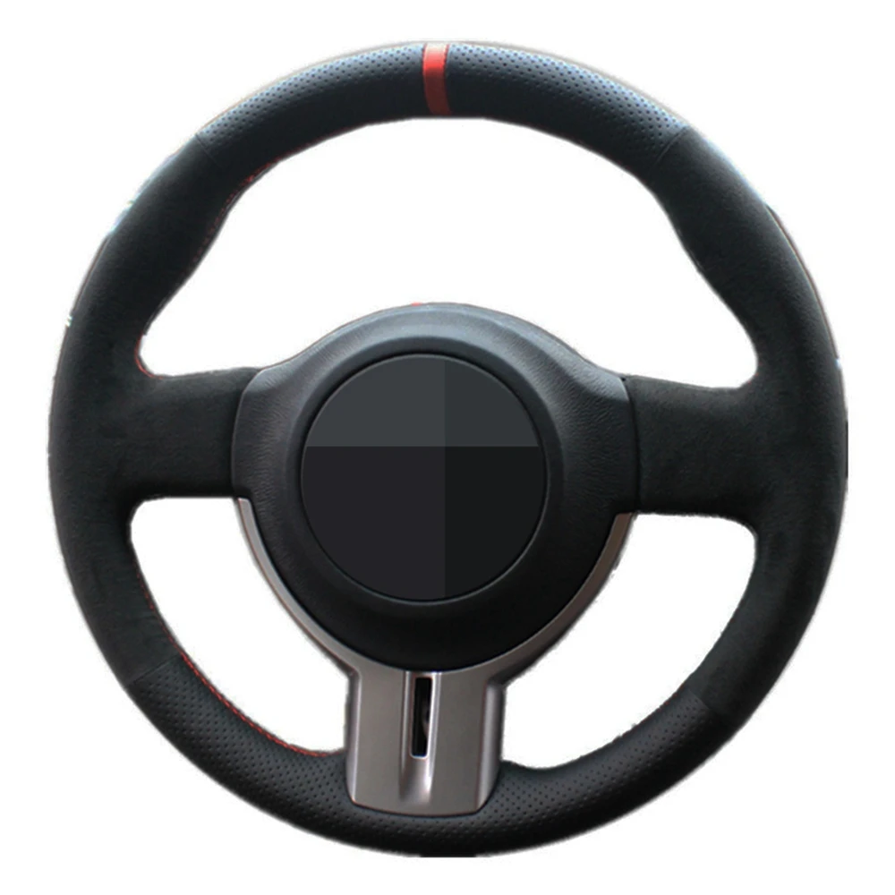 Чехол рулевого колеса автомобиля Сделай Сам сшитая вручную черная натуральная