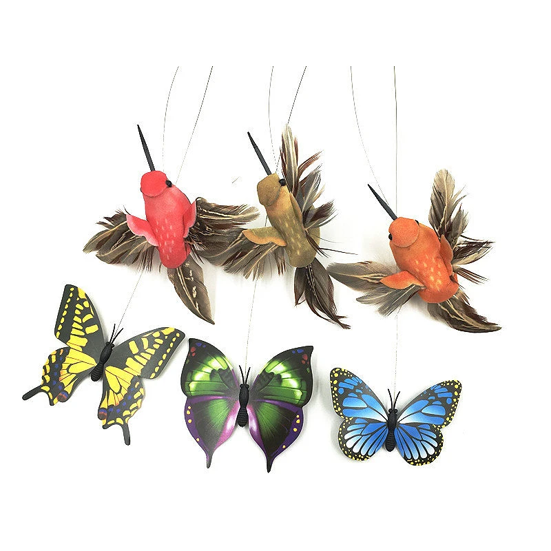 Игрушка для кошки электрические вращающиеся красочными бабочками и бантиками