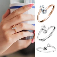 new womens wedding band rings for female rose gold rings jewelry gifts adjustable crystal engagement open cuff rings