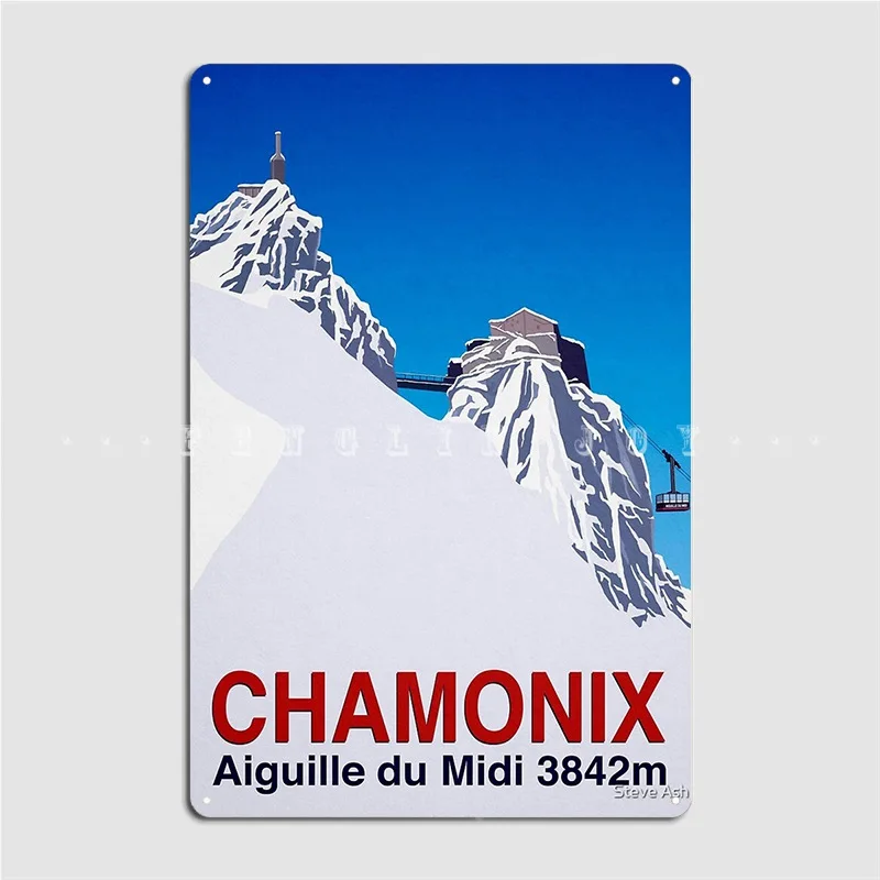 

Chamonix Metal Plaque Poster Wall Decor Pub Personalized Club Bar Tin Sign Poster