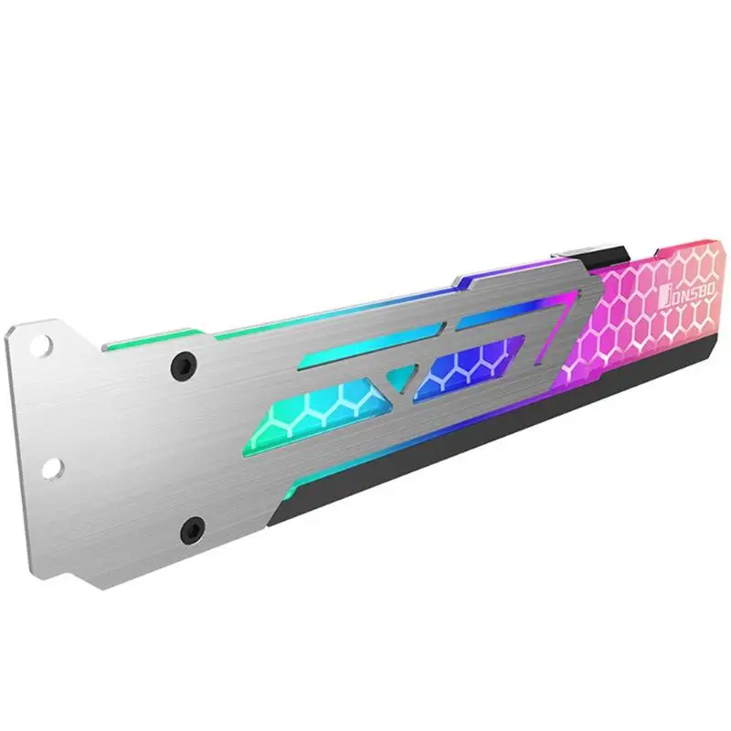 Jonsbo V3 Универсальный Цветной RGB видеокарта поддержка стенд рамка 3 Pin DC12V автоматический светодиодный держатель для видеокарт кронштейн