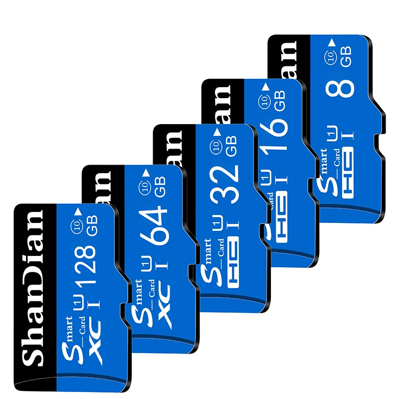 SHANDIAN карта памяти с реальной емкостью 8 ГБ 16 32 64 Гб 128 класс 10 Micro SD