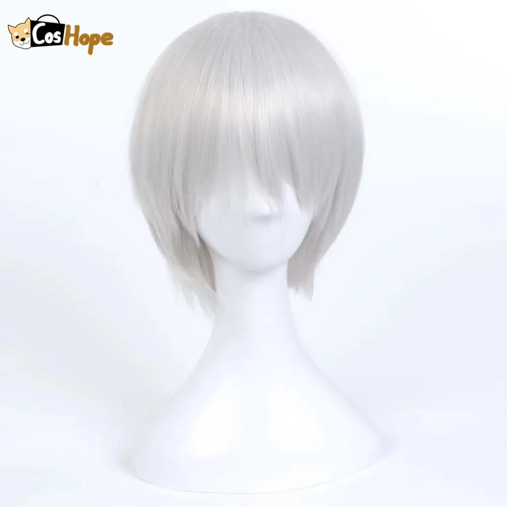 9S Косплей Nier Automata jorha парик мужской короткие серебряные волосы Аниме косплей