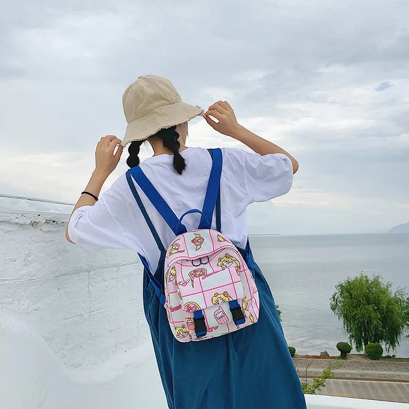 Японский мультфильм Сейлор Мун женский маленький рюкзак холст сумки на плечо Luna