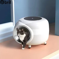 round large cat toilet with pet plastic scoop record player appearance fully enclosed space very large cat litter box kuweta