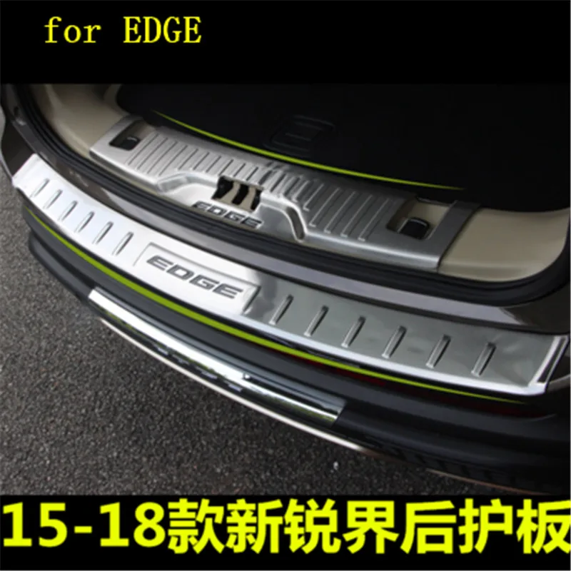 

Stainless Steel Paint Rear Bumper Protector Sill Trunk Tread Plate Trim for Ford EDGE 2015-2018 Car styling