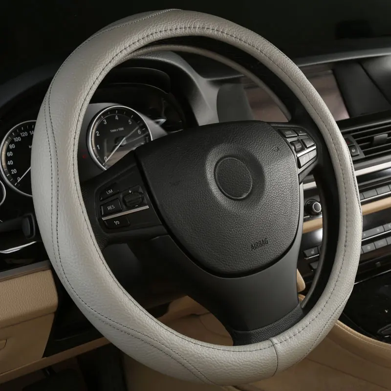 Автомобильные рулевые колеса крышка из натуральной кожи Аксессуары для Mini Cooper S