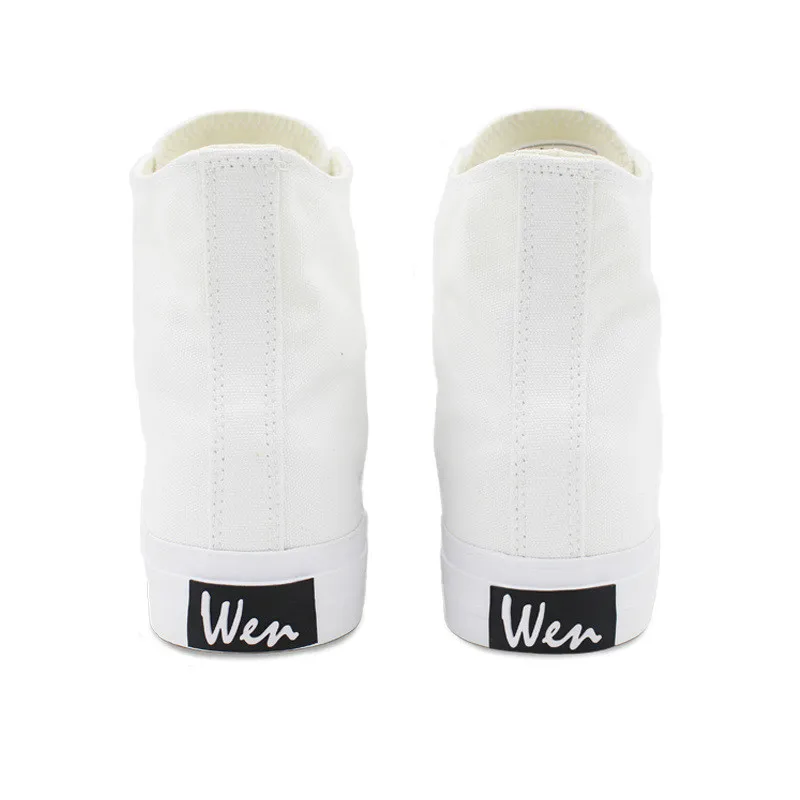 

EXCARGO White Canvas Shoes Women High Top Sneakers Vulcanize 2020 Spring Female Fashion White Shoes Platform Sneakers Womans