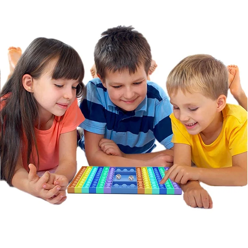 

Board game Pop Fidget Reliver Stress Toys Tetris Puzzle Push It Bubble Antistress Poppit Poppit Sensory toys to relieve autism