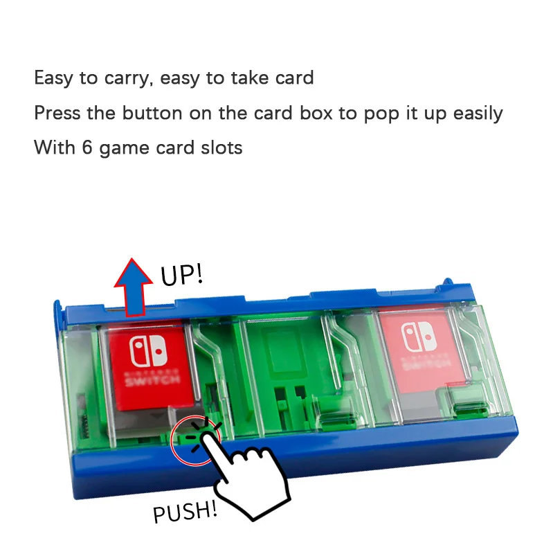 Чехол для игровых карт Pop & lock Nintendo Switch Lite прозрачный дизайн видимости игр легкое