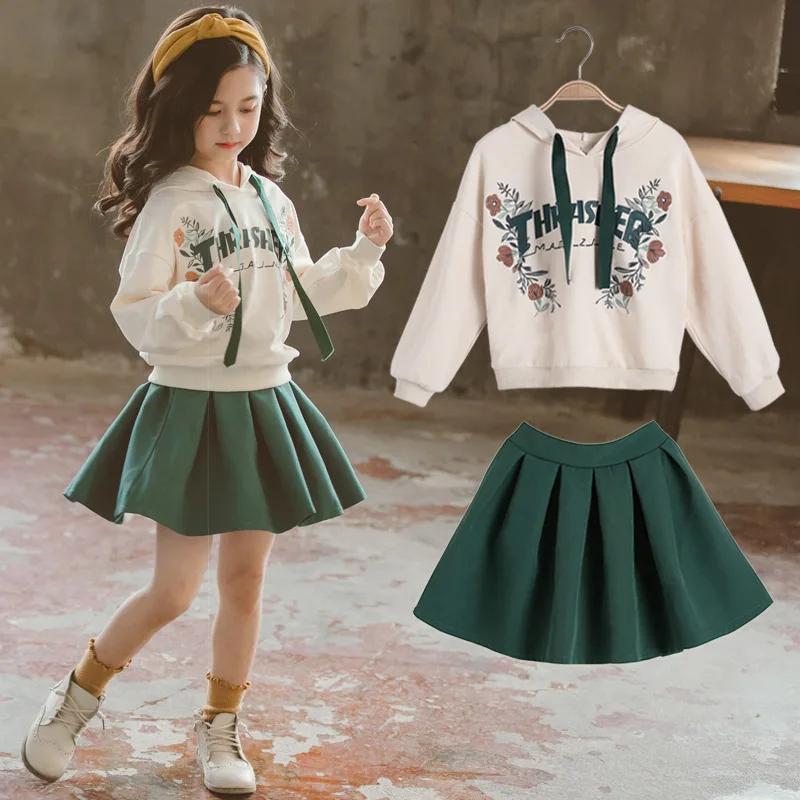 Платье для девочек наряд Новинка осени 2020 модная одежда в Корейском стиле с