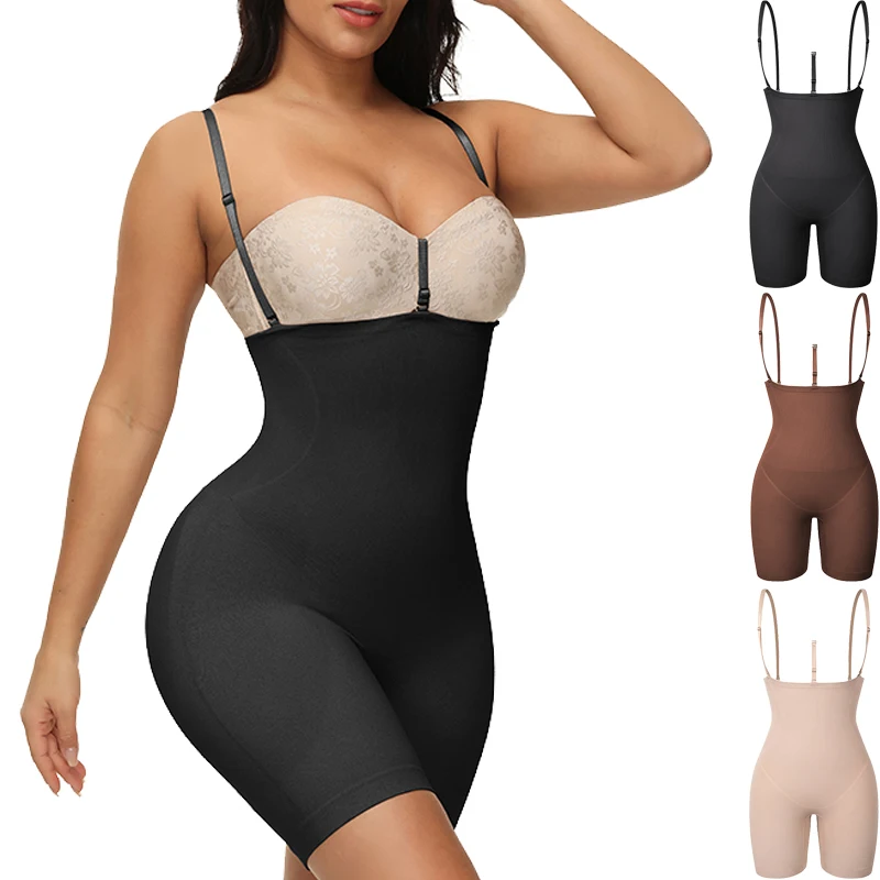 

Women Waist Trainer Faja Shapewear Bodysuit Tummy Control Body Shaper Short High Waist Butt Lifter Thigh Slimming Underwear