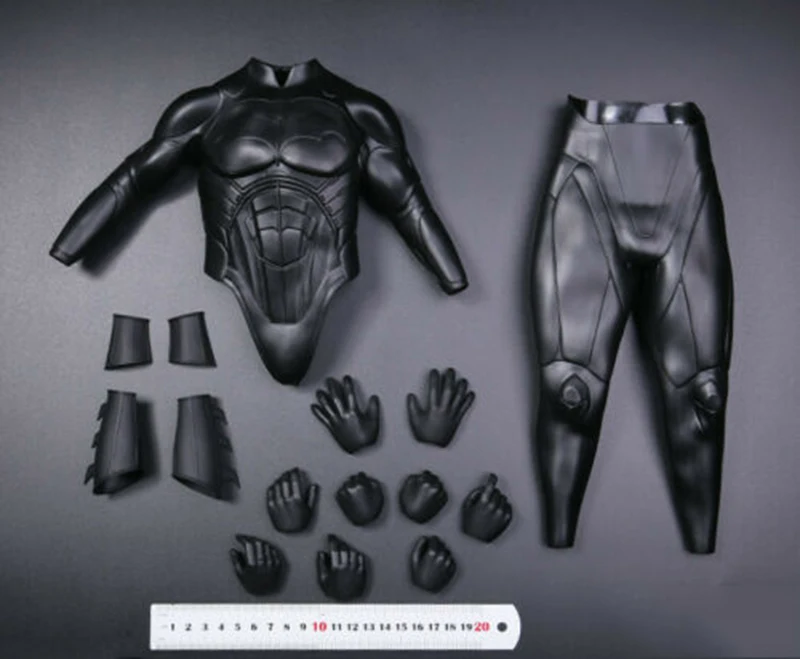 

1/4 Scale Figure Clothes Accessory Christian Bale Soft Armor & Pants & Hands Model for 1:4 Action Figure QS009