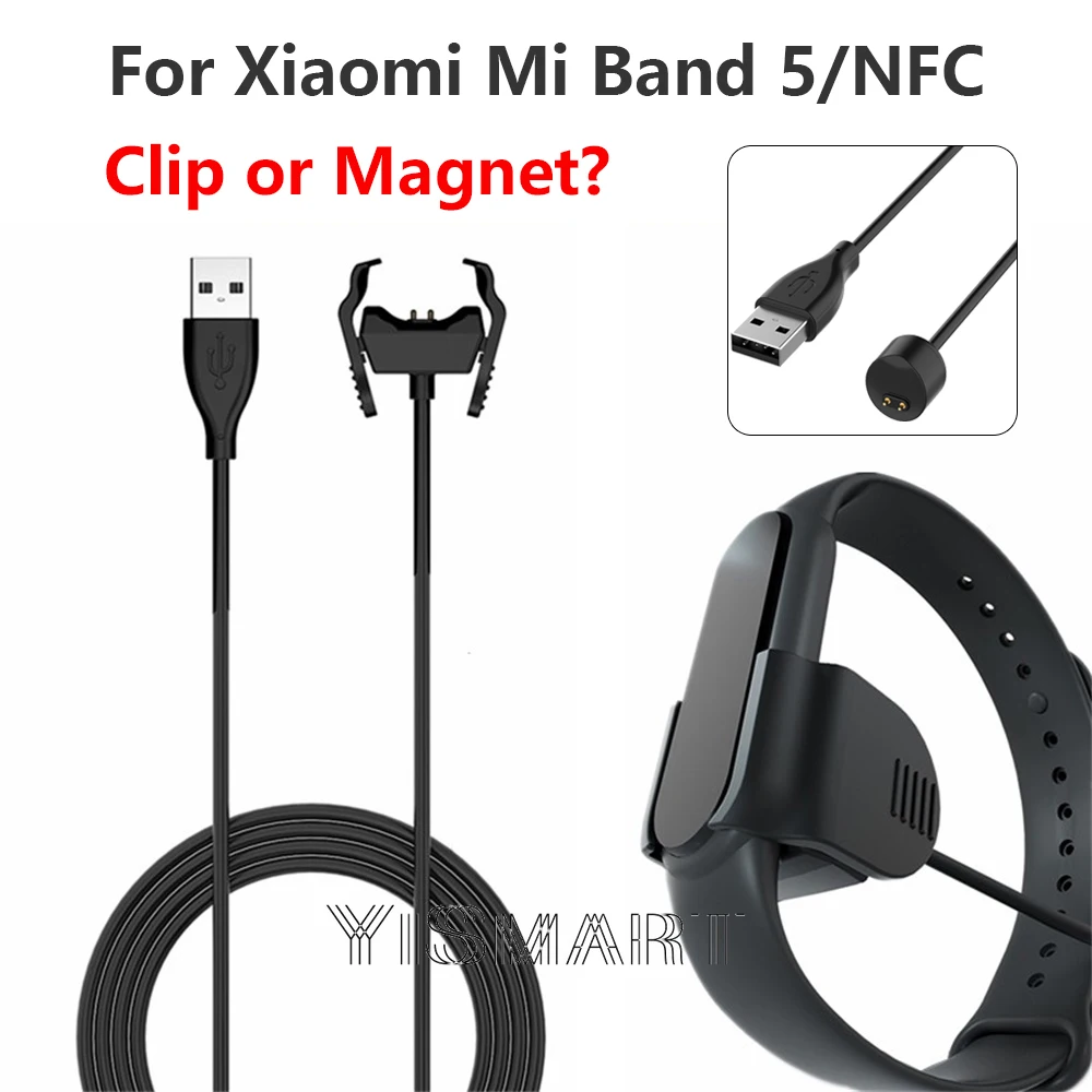 

Chargers For Xiaomi Mi Band 5 Charger Cable USB Data Cradle Dock USB Charger Cord Yismart