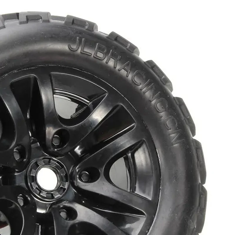 

2x Bigfoot Wheel Tire Tyre EB1002 for JLB Racing CHEETAH 1/10 Brushless & 4Pcs Pin Needle Cap EB1012
