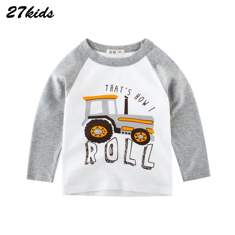 3730 grey 27 детей г. Летние футболки для девочек, одежда хлопковые детские футболки с длинными рукавами и рисунком динозавра Детские футболки высокого качества для девочек - Цвет: 3730 grey