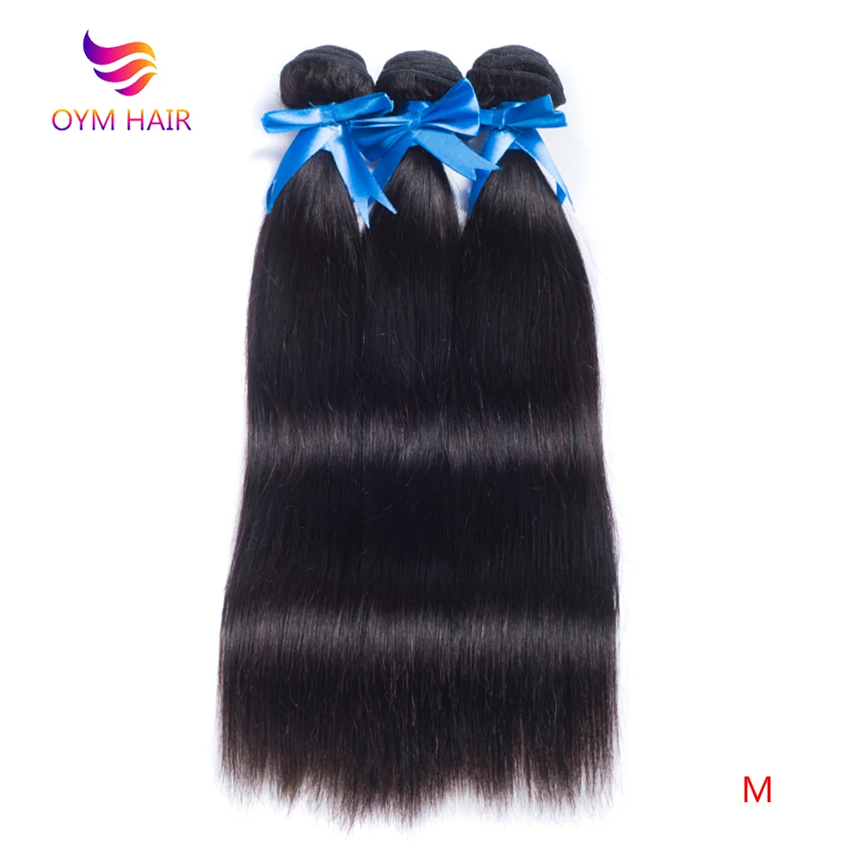OYM волосы прямые пряди бразильских волос Плетение 100% человеческие натуральных