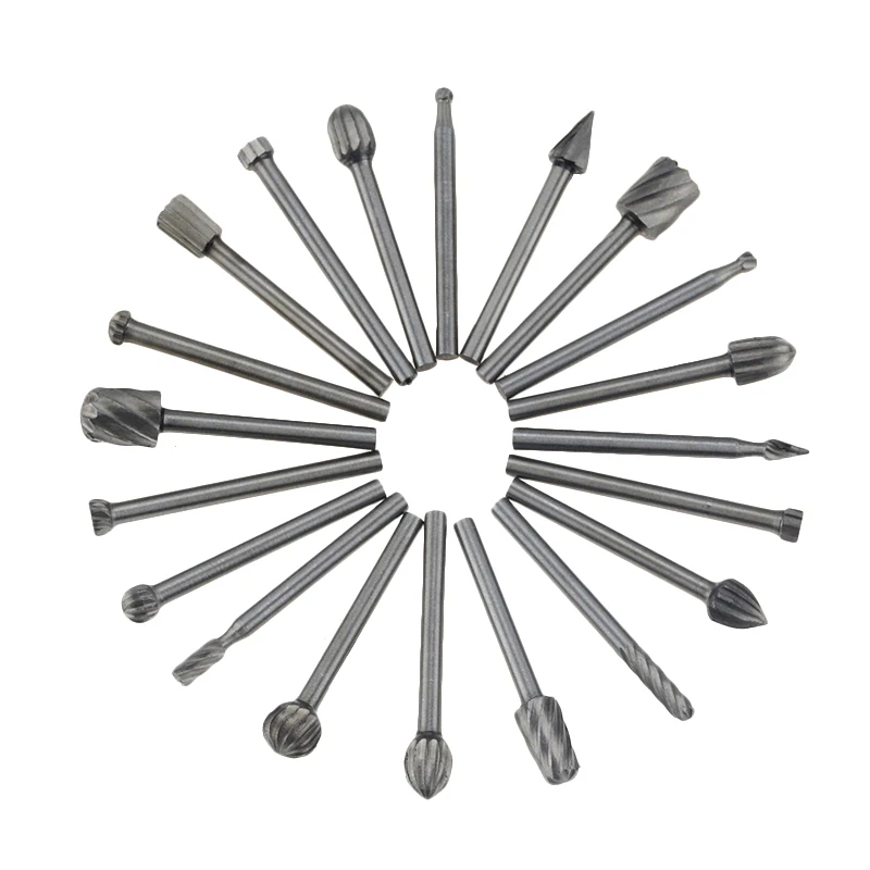 20 шт. 3 мм HSS роторный фрезерный станок для заусенцев резец набор фрез сверл |