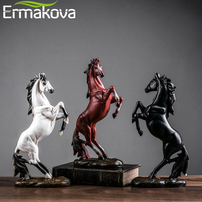 

ERMAKOVA статуя лошади Европейской войны, статуя из смолы, аксессуары для украшения дома, статуя животного, Современная Подарочная статуя ручно...