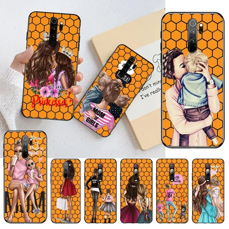 Модный чехол для телефона с изображением девушки супер мама ребенок Redmi Note 9 8 8T 8A 7