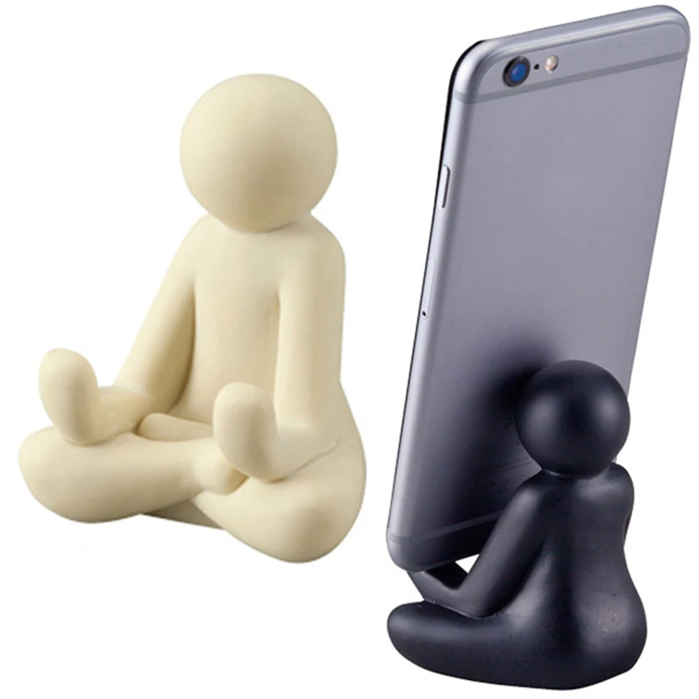 

1pc Meditate Zen Buddhism Statue Cute Sculpture Pen Phone Holder Earphone Hold Stand Bracket Decor Home Desk Decoration Ornament