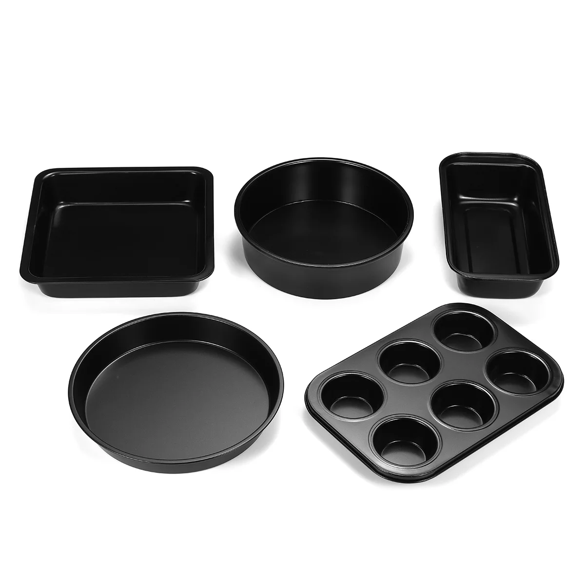 

5Pcs/Set Nonstick Bakeware Non-stick Carbon Steel DIY Cake Making Tool Baking Sheet Pans Kitchen Cooking Tools Heavy-gauge