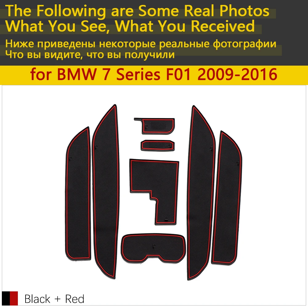 Противоскользящие резиновые чашки подушки двери паз коврик для BMW 7 серии F01 F02 730