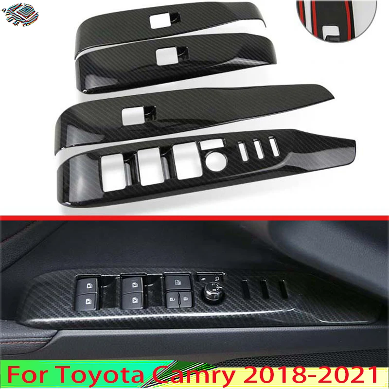 Для Toyota Camry 2018-2021 украшение для автомобиля стильное карбоновое волокно крышка