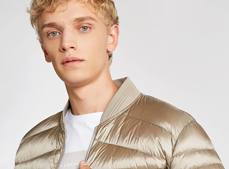 JackJones зимняя мужская бейсбольная куртка с воротником короткая теплая куртка | 218412507