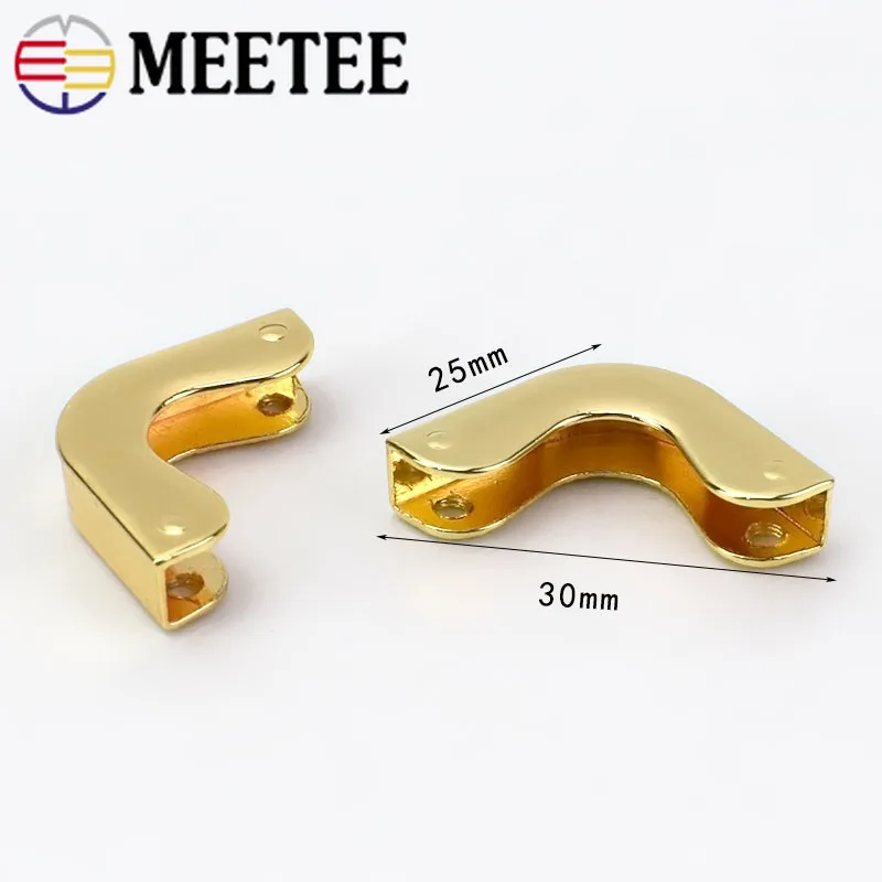 Meetee 5/10 шт. 25*37 мм угловая металлическая украшение для багажа пряжки ювелирные изделия DIY кромкооблицовочный сумка Сумка аксессуаров оборудования BD455