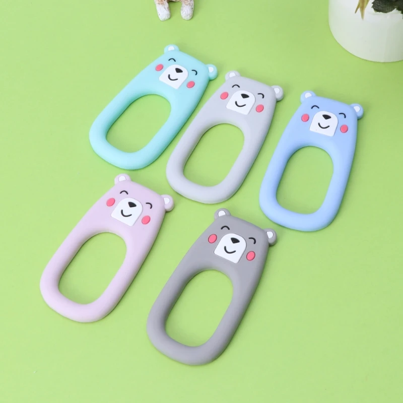 BPA бесплатные силиконовые бусины Детские Прорезыватели DIY ожерелье жевательная для прорезывания зубов Уход за зубами DXAD