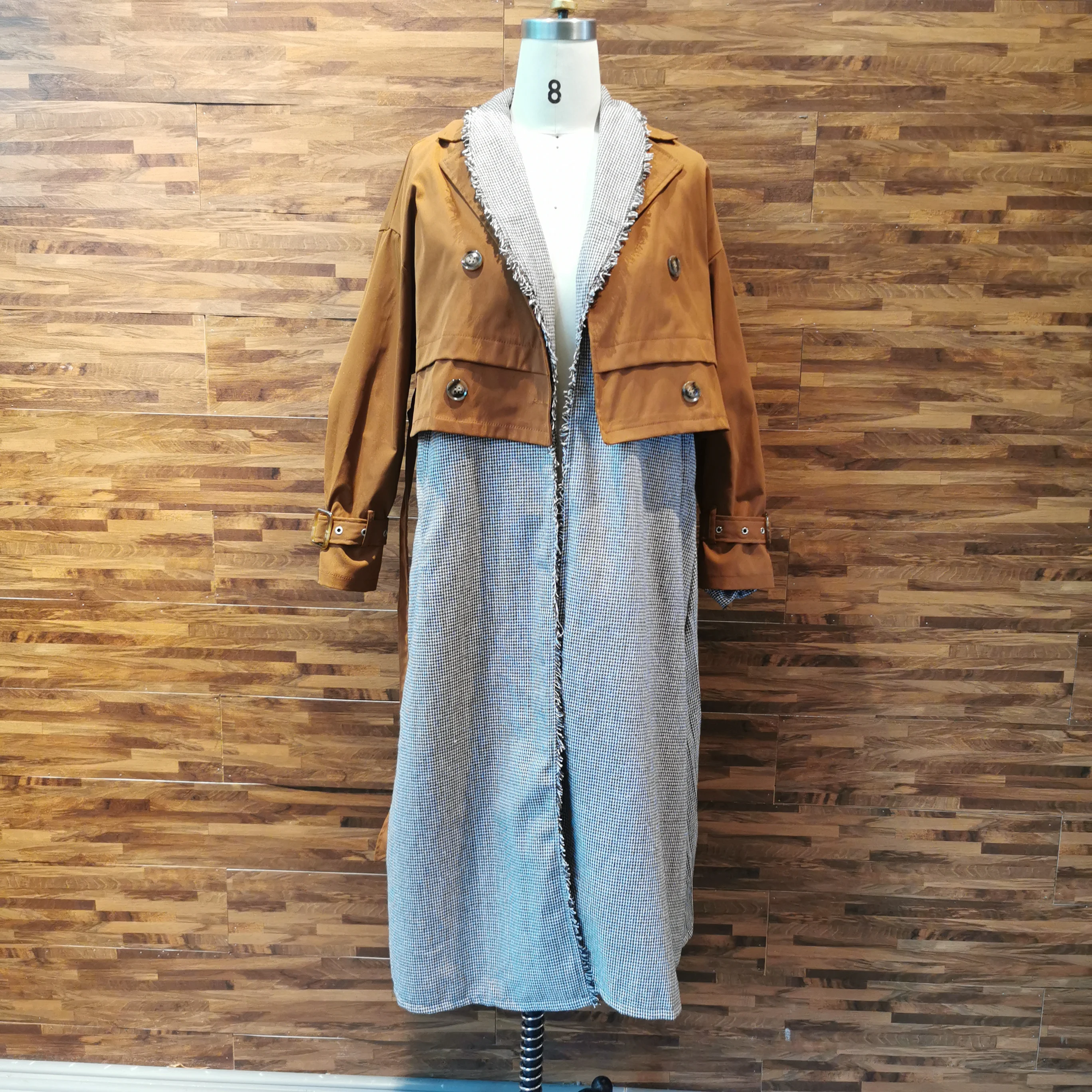 Женский Тренч средней длины в стиле Харадзюку японский корейский стиль