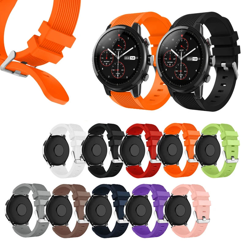 

Сменный силиконовый ремешок 20 мм 22 мм, спортивный ремешок для Huami Amazfit Stratos 2 2S 3 для Huami GTR 2/GTR 47 мм/PACE