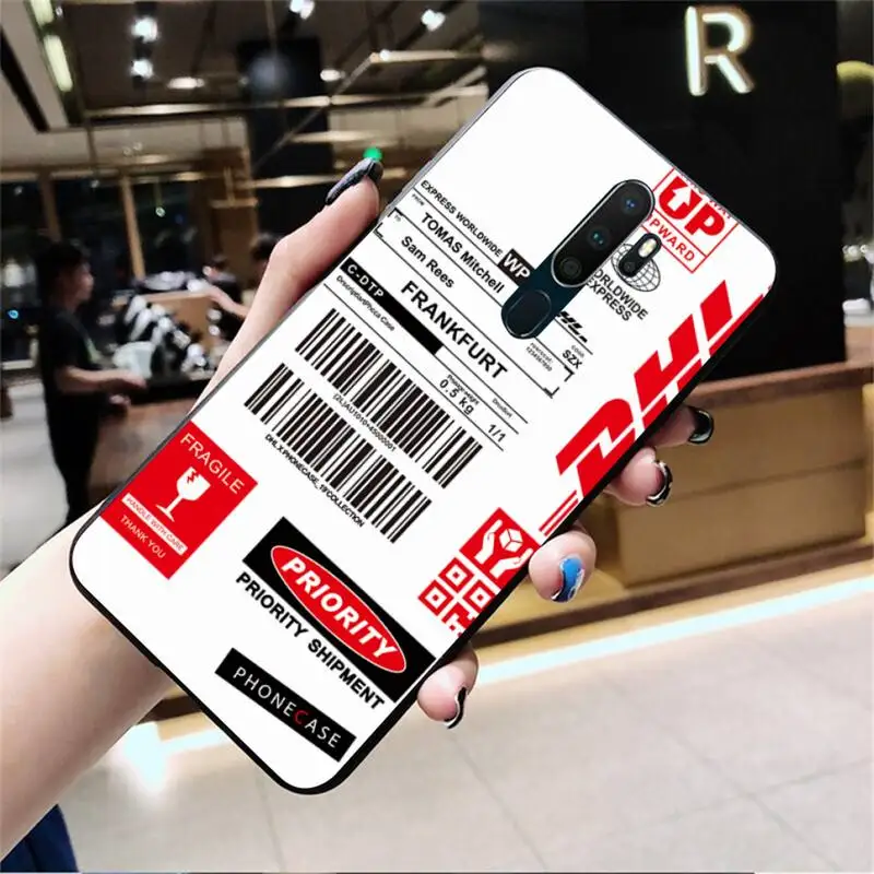 Женская Экспресс-этикетка 50-го юбилейного выпуска Черная Обложка для Oppo A5 A9 2020 Reno2