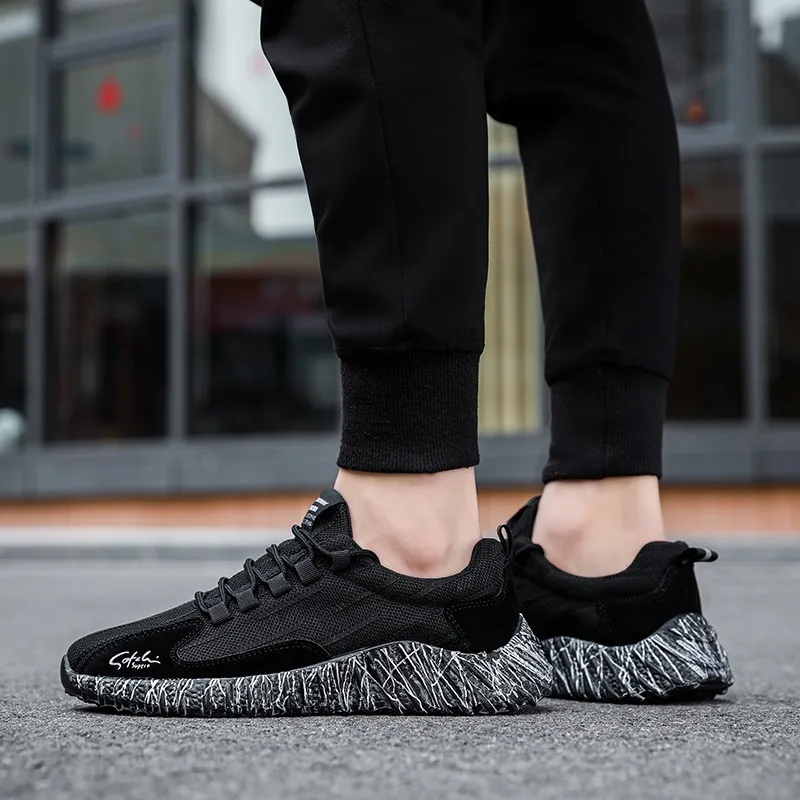 Новинка Дышащая мужская повседневная обувь из сетчатого материала Легкая на