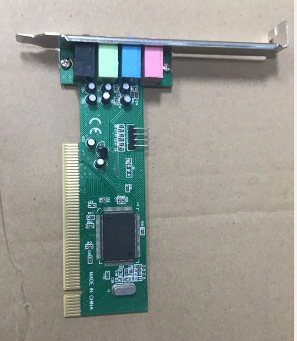 Новая 4 канальная звуковая карта 5 1 объемного 3D ПК PCI со звуковым разъемом для игр