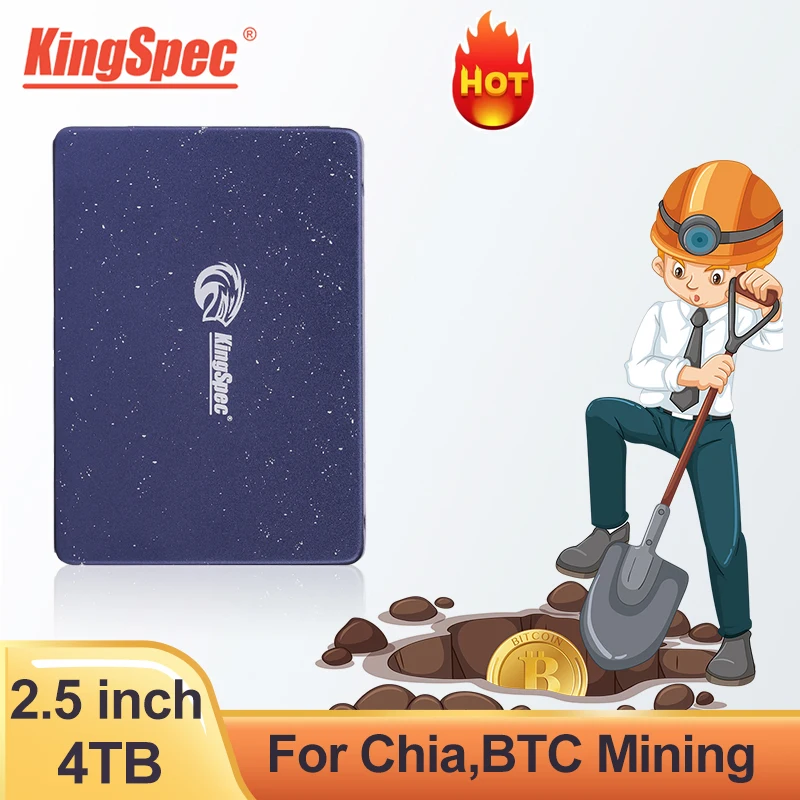 Online KingSpec 4TB HDD 2,5 Zoll SATA3 SSD 2TB SSD Festplatte Interne Solid Staaten Für Chia Für BTC Bergbau Festplatte Für Desktop-Laptop