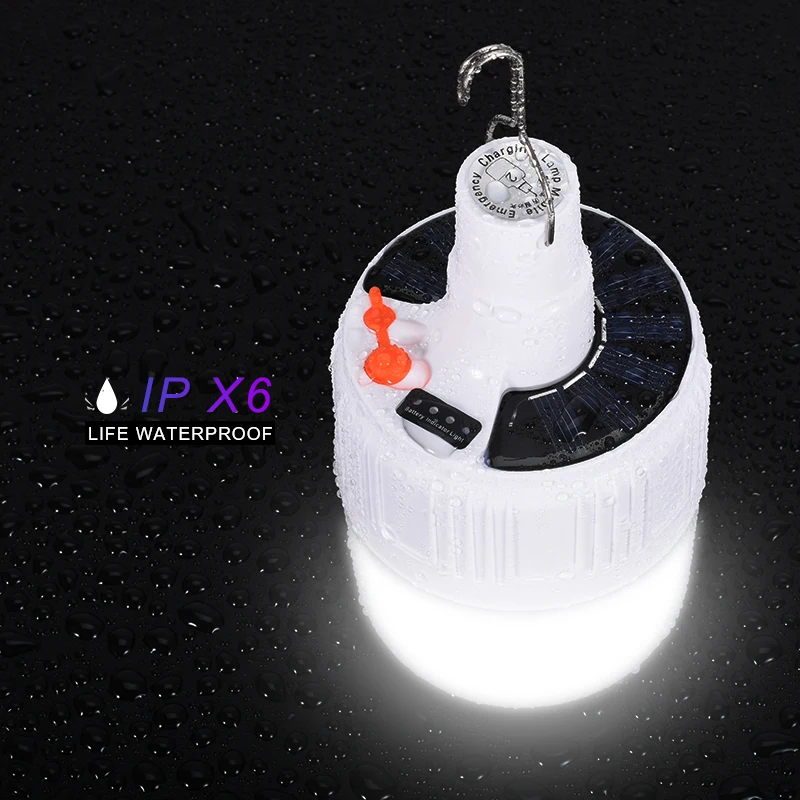 

GIJOE 2021 new light rechargeable tent light plastic shell 5 modes high powerful led camping lantern built-in battery 2000LM