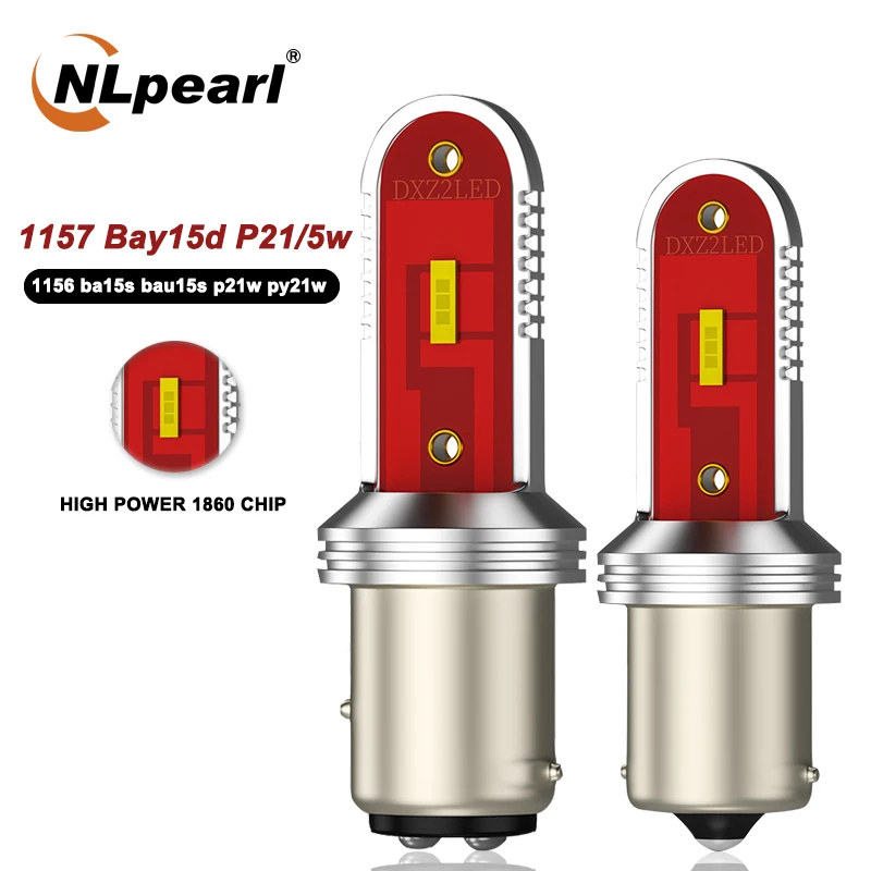 Nlpearl 1x сигнальная лампа P21 5 Вт Bay15d Led 1157 высокая яркость 1860SMD Ba15s P21w 1156 Bau15s Py21w