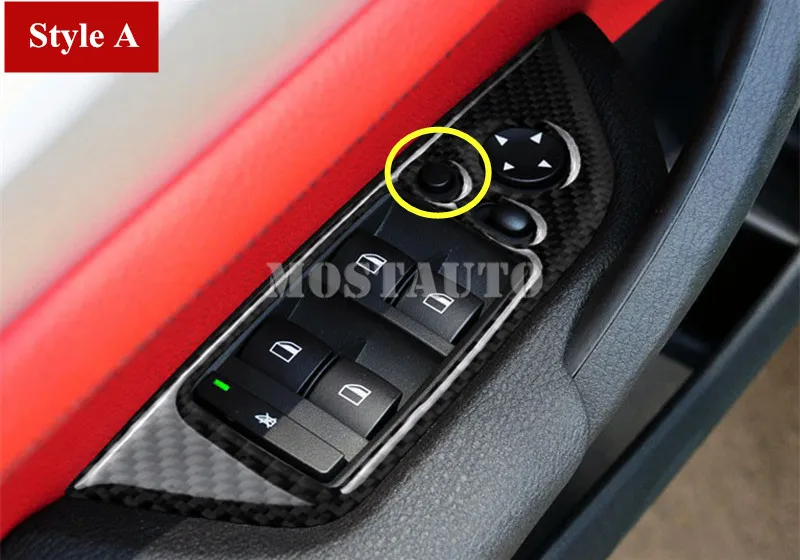 4 шт. декоративные накладки на дверь и окно из углеродного волокна для BMW X1 E84 2010-2015